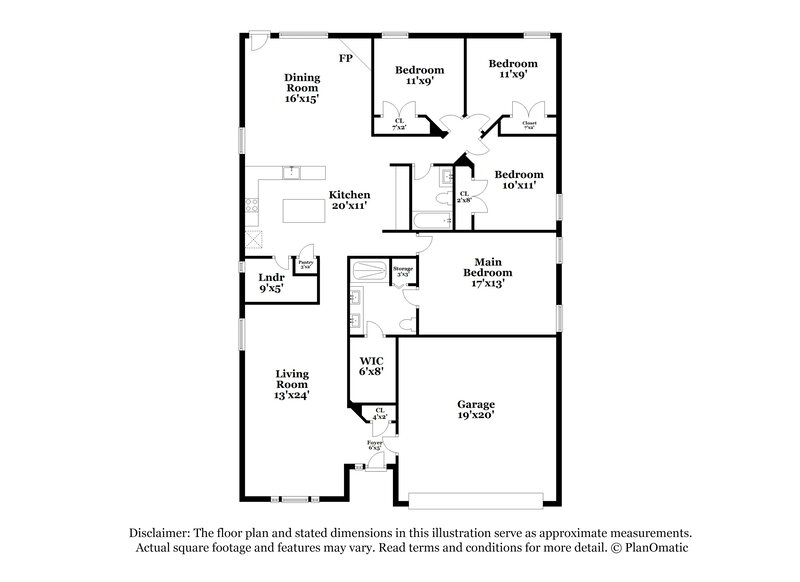 2,290/Mo, 1001 Caleb St Burleson, TX 76028 Floorplan View