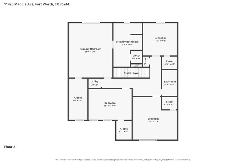 2,575/Mo, 11425 Maddie Ave Fort Worth, TX 76244 Floor Plan View 2
