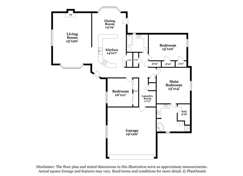 1,835/Mo, 709 NW Renfro St Burleson, TX 76028 Floor Plan View
