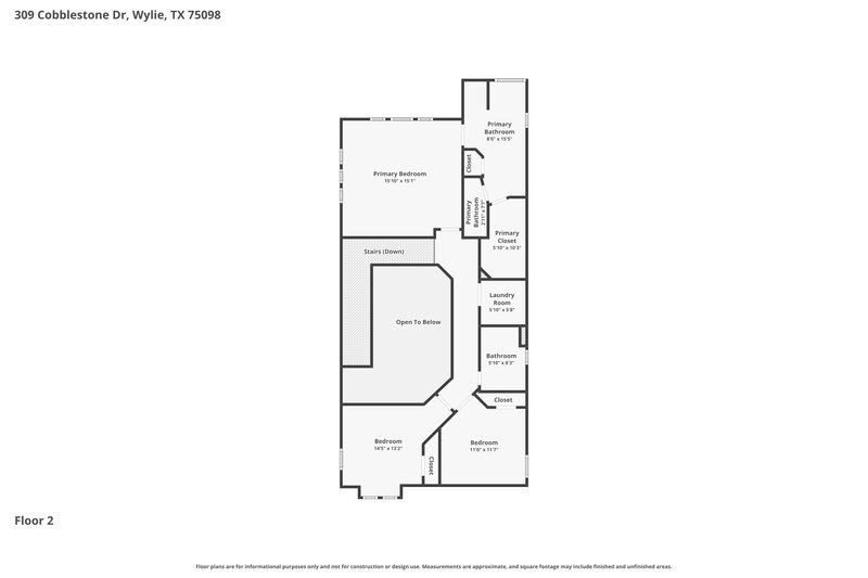2,180/Mo, 309 Cobblestone Dr Wylie, TX 75098 Floorplan View