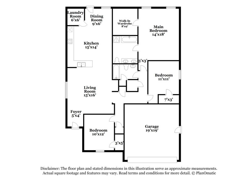 1,910/Mo, 12933 Kelly Dr Rhome, TX 76078 Floor Plan View
