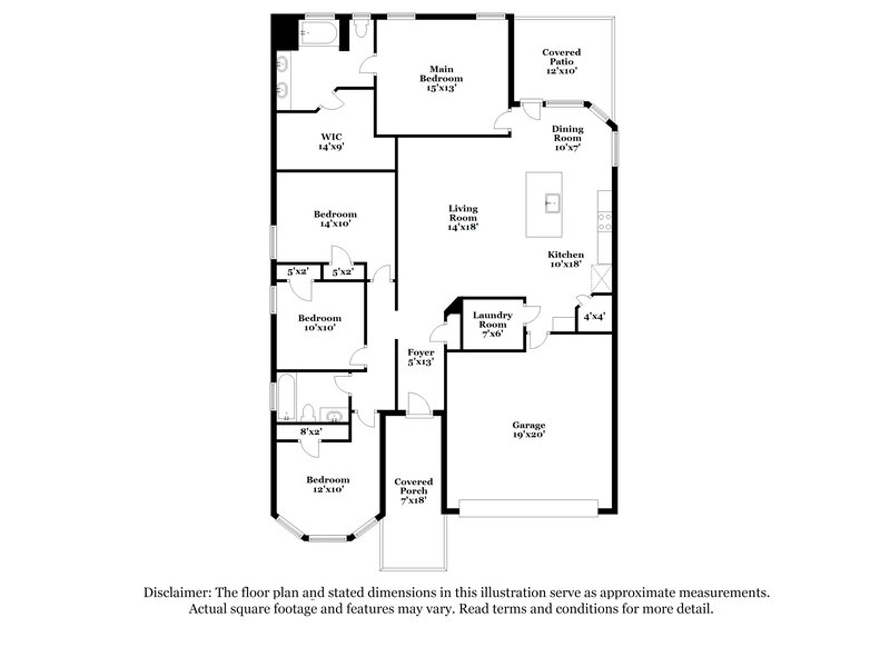 2,195/Mo, 239 Stallion Way Ponder, TX 76259 Floor Plan View