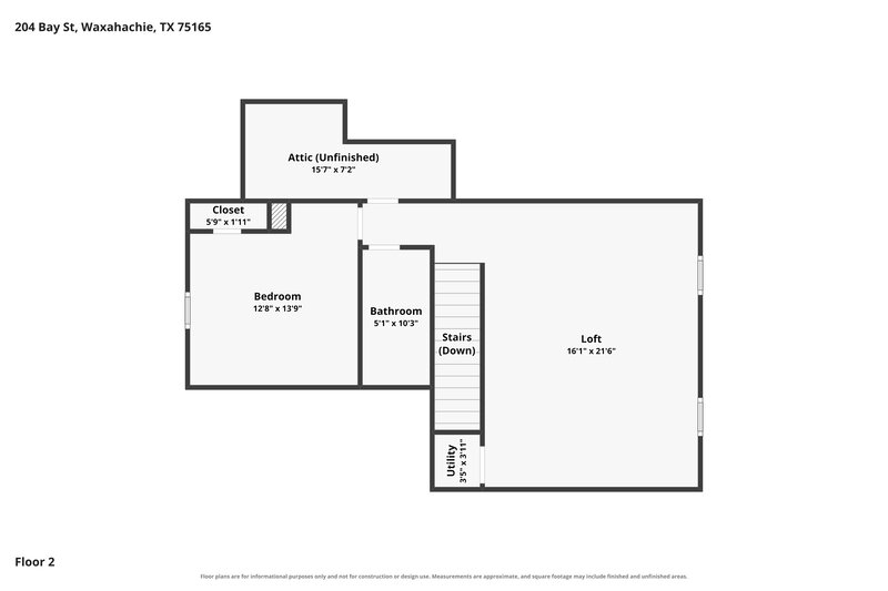 2,820/Mo, 204 Bay St Waxahachie, TX 75165 Floor Plan View 2