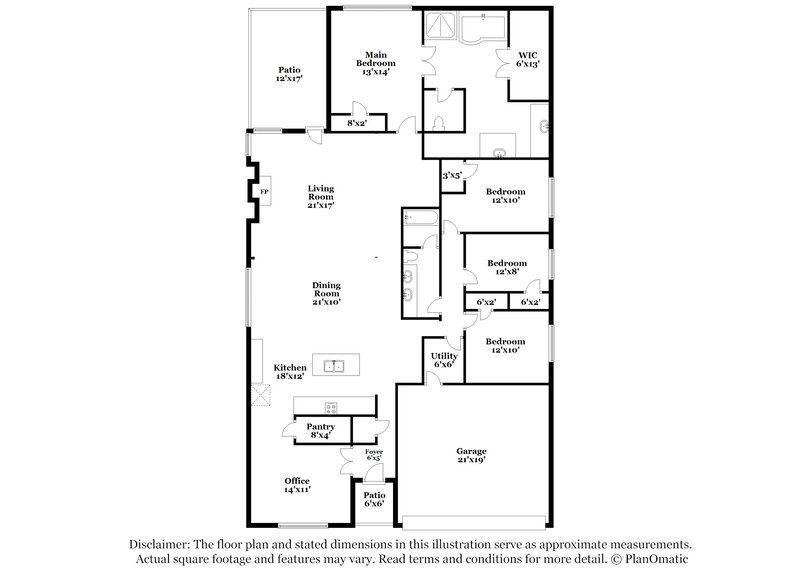 2,595/Mo, 782 Ruffian Way Fate, TX 75087 Floor Plan View