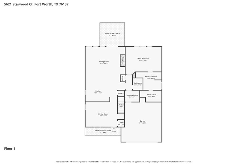 2,930/Mo, 5621 Starwood Ct Fort Worth, TX 76137 Floor Plan View