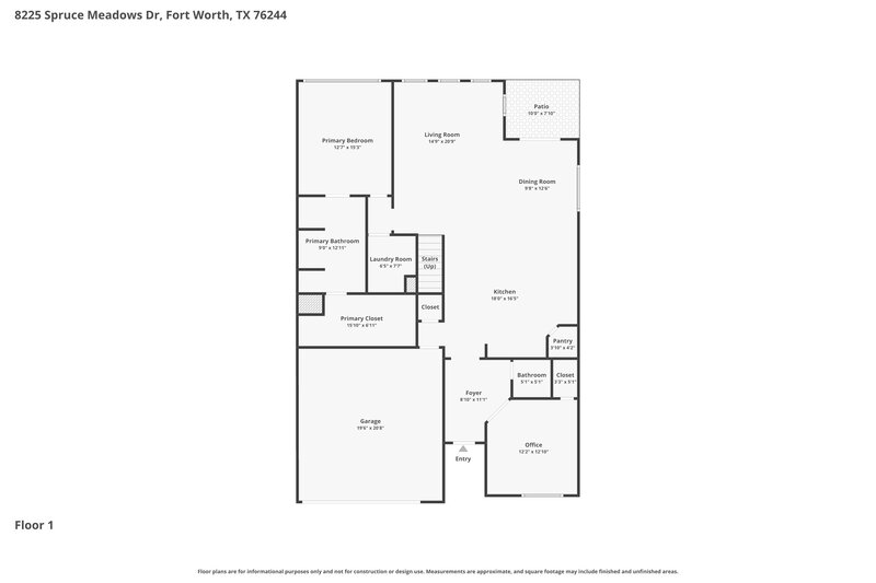 2,890/Mo, 8225 Spruce Meadows Dr Fort Worth, TX 76244 Floor Plan View