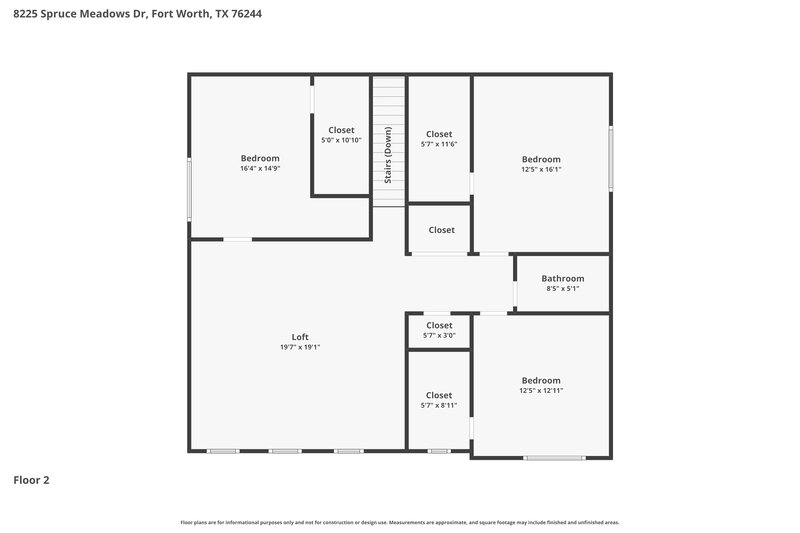 2,890/Mo, 8225 Spruce Meadows Dr Fort Worth, TX 76244 Floor Plan View 2