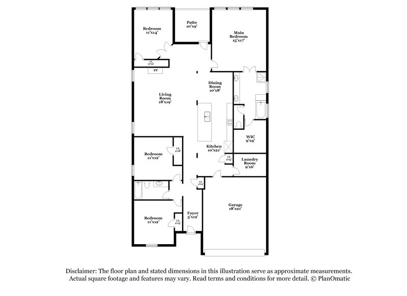 2,520/Mo, 1737 Shoebill Dr Little Elm, TX 75068 Floor Plan View