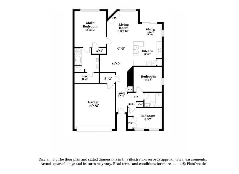 2,340/Mo, 6730 Meadowcrest Dr Arlington, TX 76002 Floorplan View