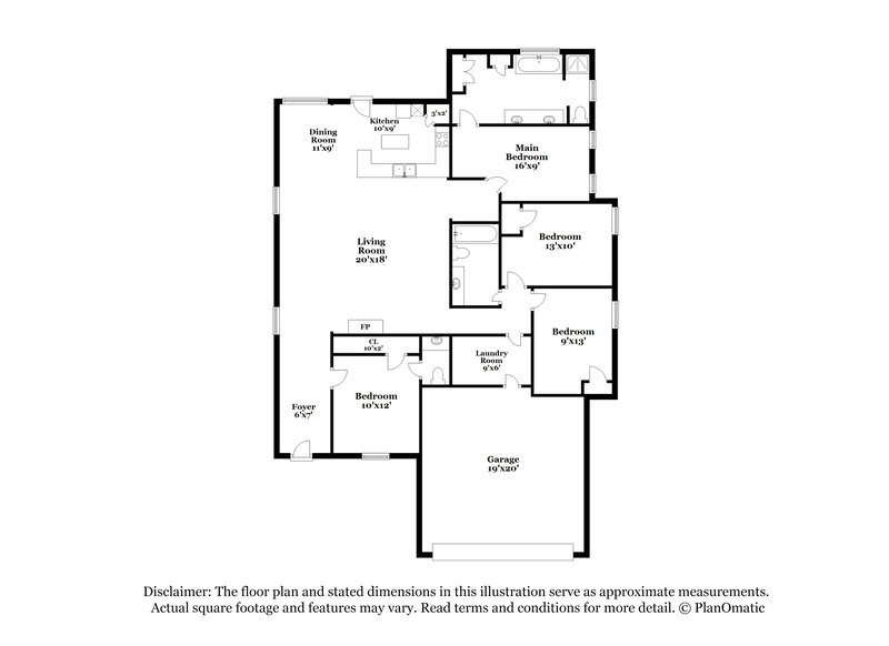 2,575/Mo, 13713 Creek Crossing Dr Dallas, TX 75253 Floor Plan View
