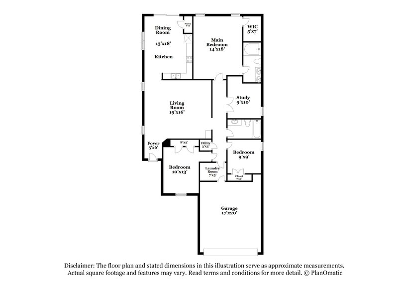 1,980/Mo, 623 Fox Gln Forney, TX 75126 Floor Plan View