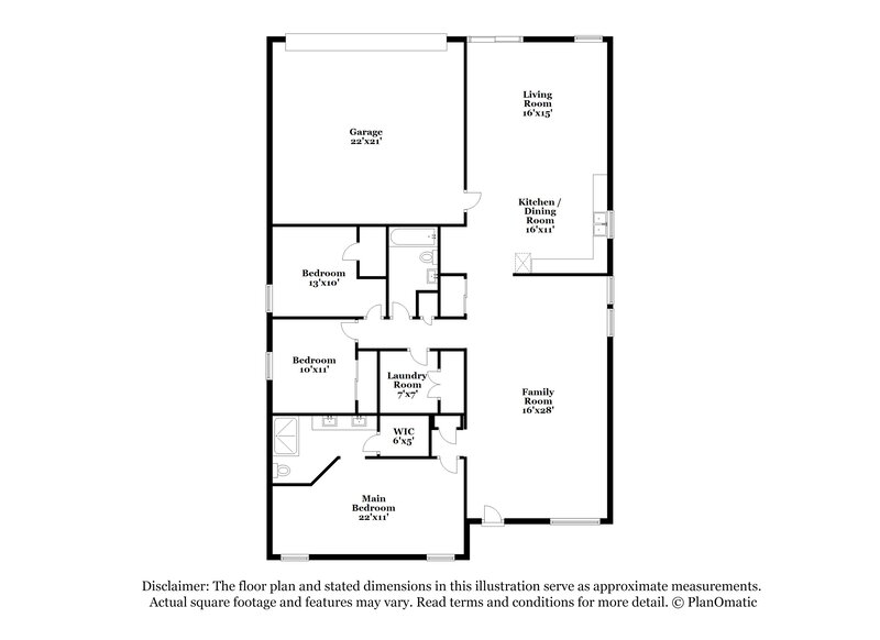 2,300/Mo, 6936 Bentley Ave Fort Worth, TX 76137 Floor Plan View