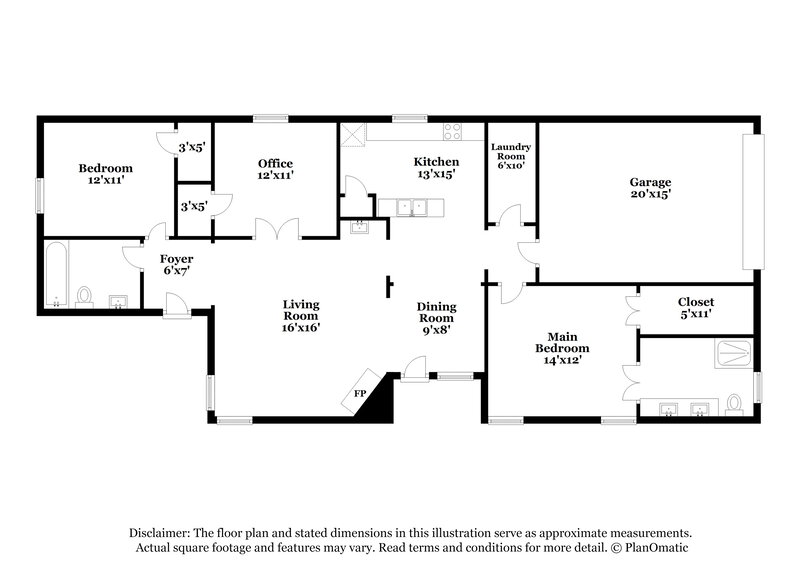 2,300/Mo, 2540 Sundance Ln Dallas, TX 75287 Floor Plan View