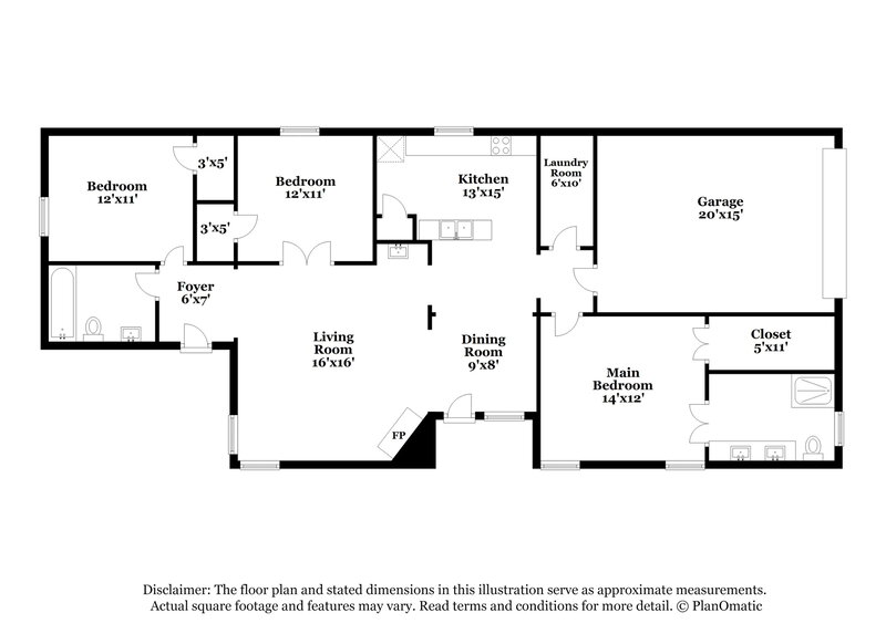 2,105/Mo, 2540 Sundance Ln Dallas, TX 75287 Floorplan View