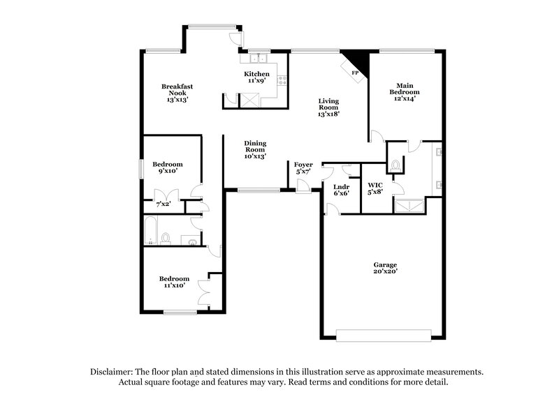 2,325/Mo, 114 Southern Pine Ct Arlington, TX 76018 Floor Plan View