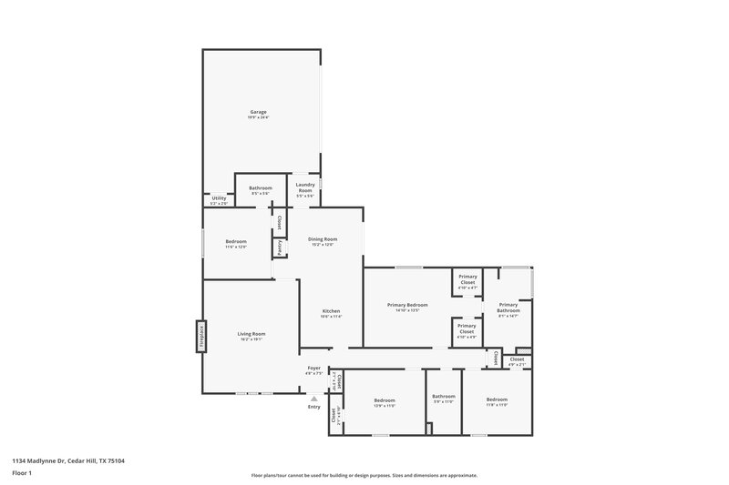 2,345/Mo, 1134 Madlynne Dr Cedar Hill, TX 75104 Floor Plan View