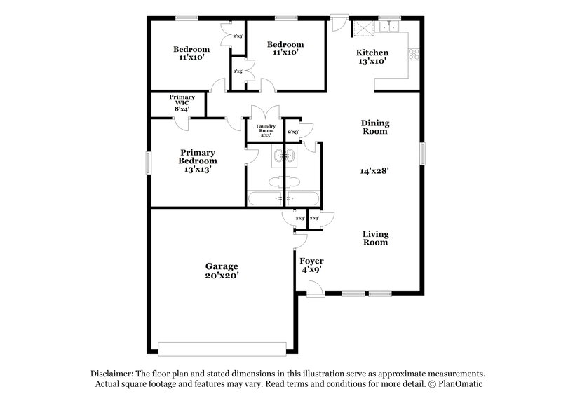 2,210/Mo, 2813 NW 19th St Fort Worth, TX 76106 Floor Plan View