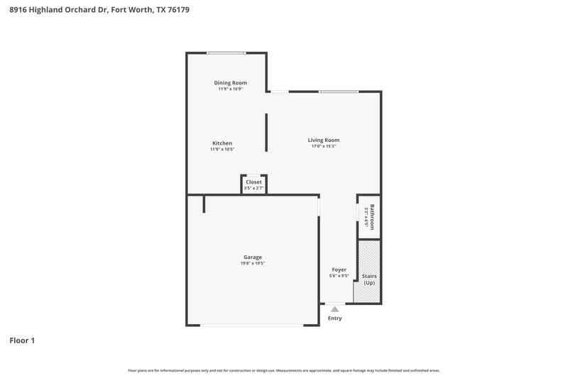 2,200/Mo, 8916 Highland Orchard Dr Fort Worth, TX 76179 Floor Plan View