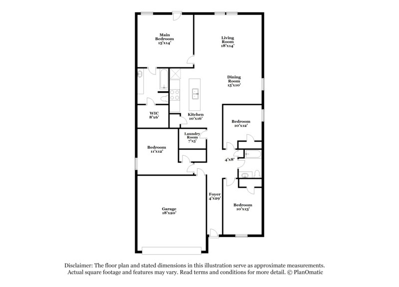 3,950/Mo, 14333 Desert Rain Trl Haslet, TX 76052 Floor Plan View