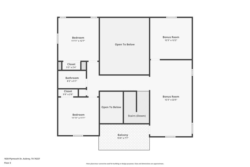 0/Mo, 1820 Plymouth Dr Providence Village, TX 76227 Floor Plan View 2