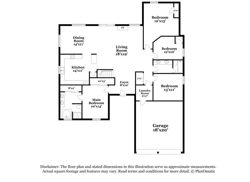 2,380/Mo, 809 Clover Hill Ln Cedar Hill, TX 75104 Floor Plan View