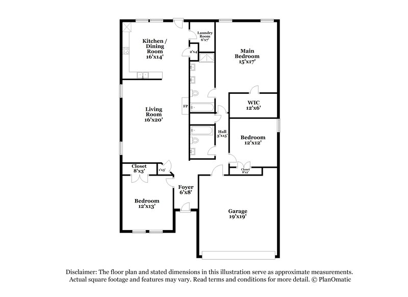 2,100/Mo, 3512 Butler Dr Denton, TX 76210 Floor Plan View