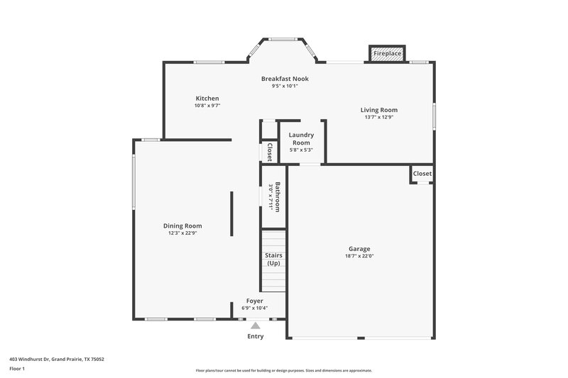 2,525/Mo, 403 Windhurst Dr Grand Prairie, TX 75052 Floor Plan View 2