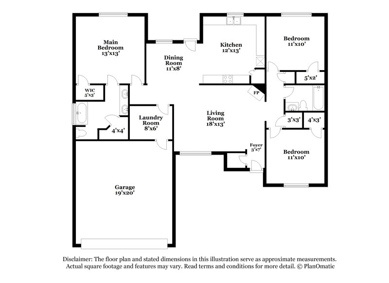 1,940/Mo, 1202 Harvell Dr Cedar Hill, TX 75104 Floor Plan View