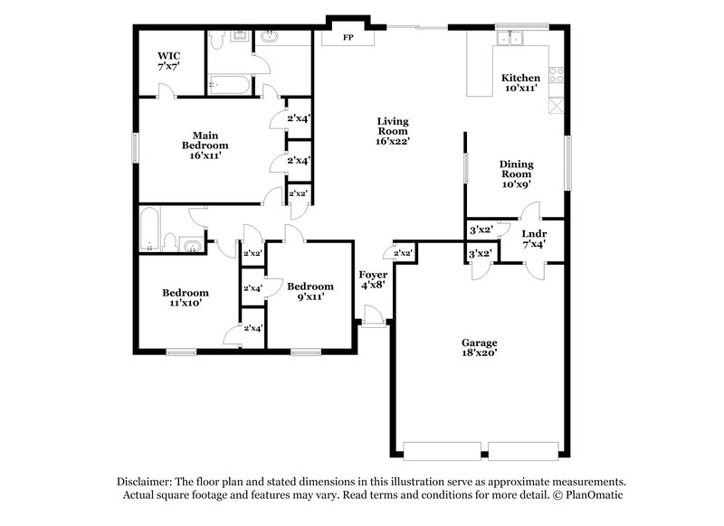 2,315/Mo, 3702 Palomino Dr Arlington, TX 76017 Floor Plan View