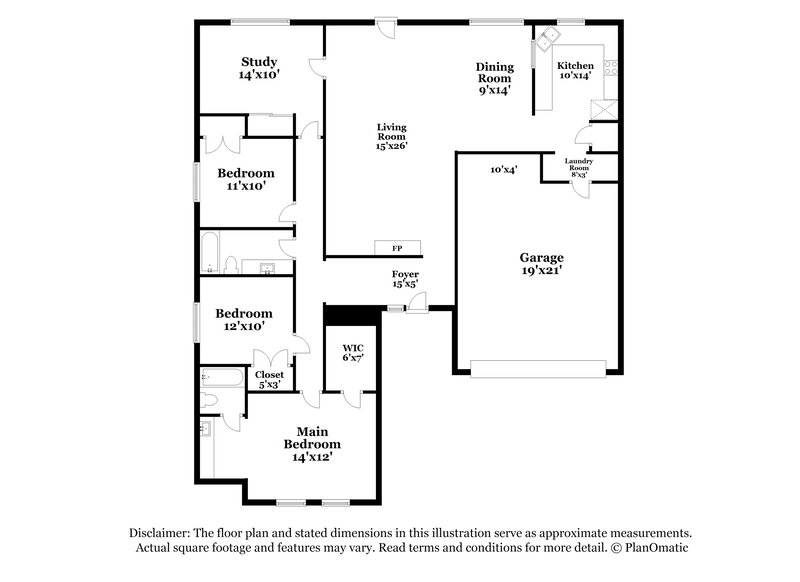 2,380/Mo, 3608 Palomino Dr Arlington, TX 76017 Floor Plan View