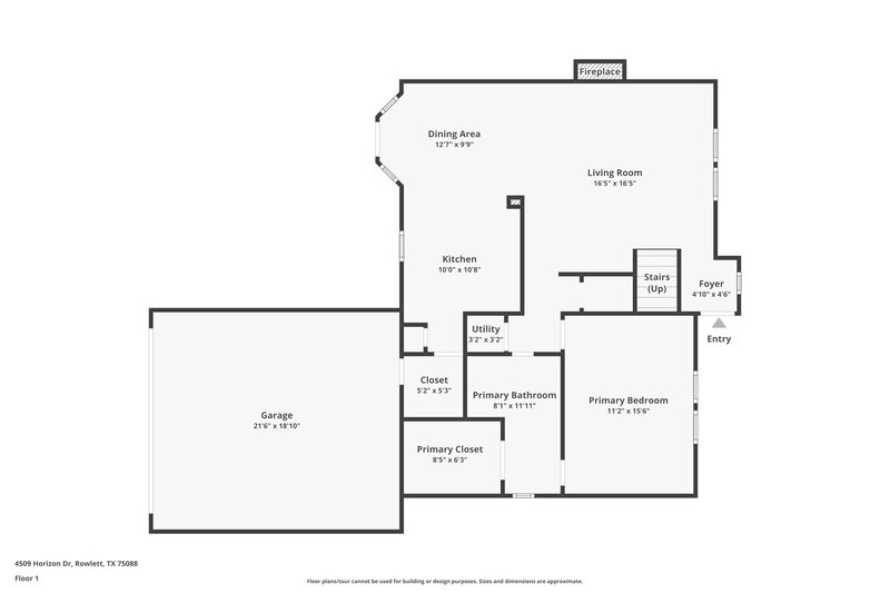 2,335/Mo, 4509 Horizon Dr Rowlett, TX 75088 Floorplan View