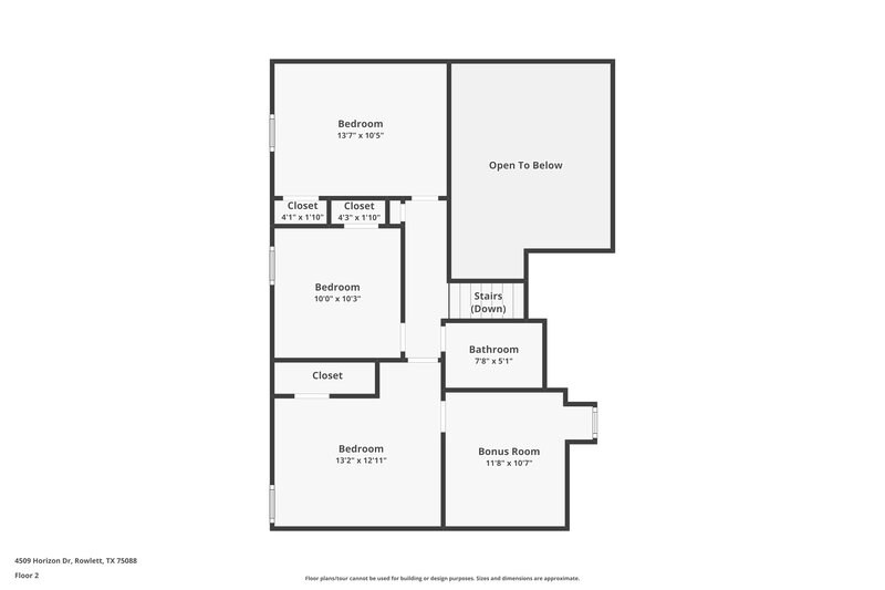 2,335/Mo, 4509 Horizon Dr Rowlett, TX 75088 Floorplan View 2