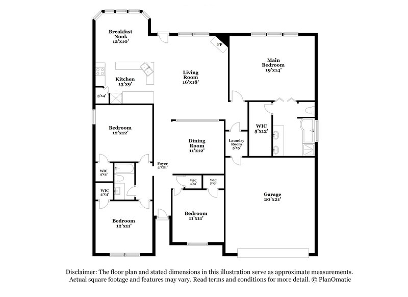 1,920/Mo, 2013 Preston Trl Forney, TX 75126 Floorplan View