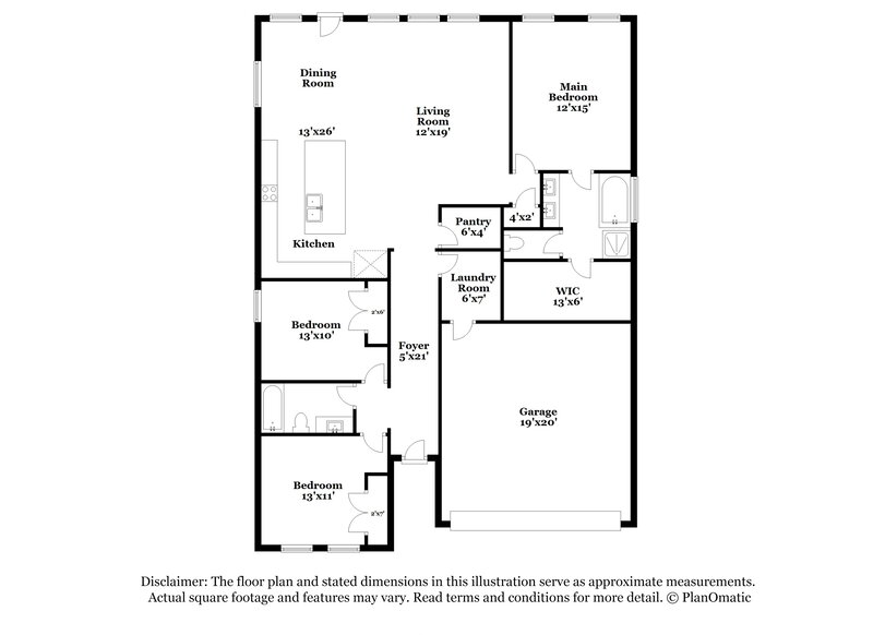 1,975/Mo, 424 Bishopgate Ct Crowley, TX 76036 Floor Plan View