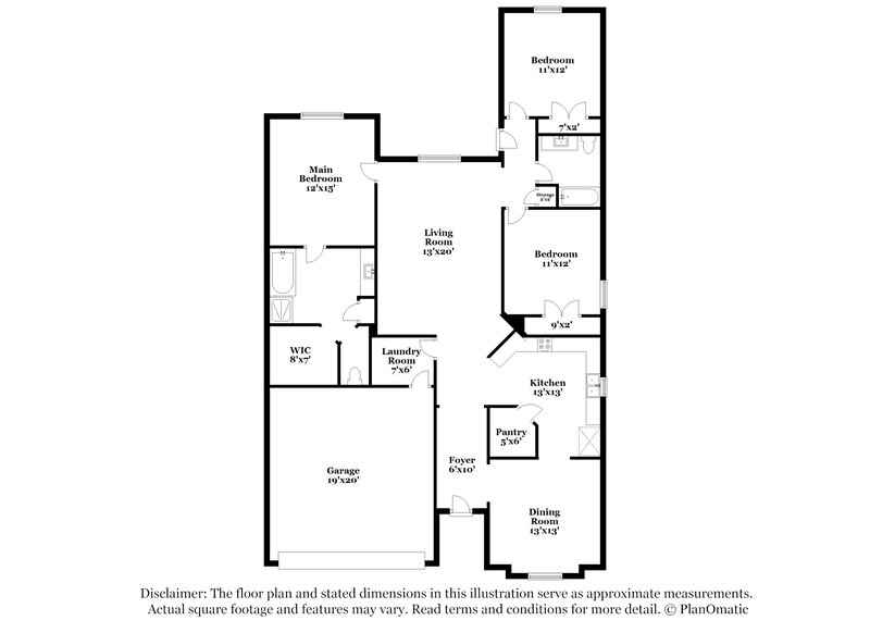 1,895/Mo, 1516 Millennium Dr Crowley, TX 76036 Floorplan View