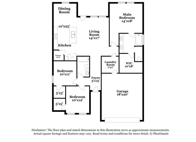 2,215/Mo, 844 Wylie St Crowley, TX 76036 Floor Plan View