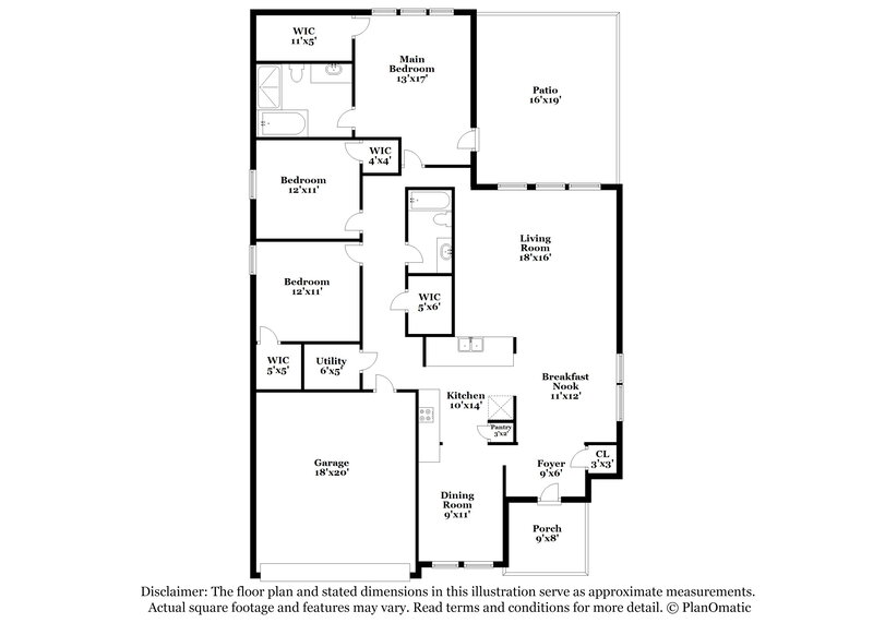 1,770/Mo, 1708 Morning Dove Aubrey, TX 76227 Floor Plan View