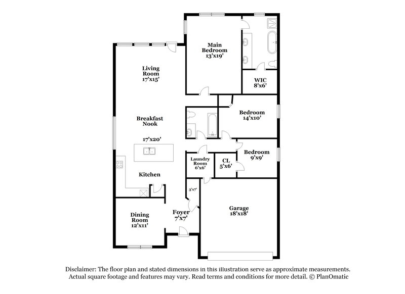 2,140/Mo, 224 Lincoln Ln Crowley, TX 76036 Floor Plan View