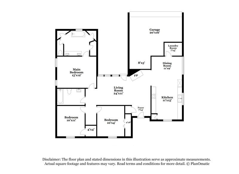 2,195/Mo, 2918 Valley Cir Lancaster, TX 75134 Floor Plan View