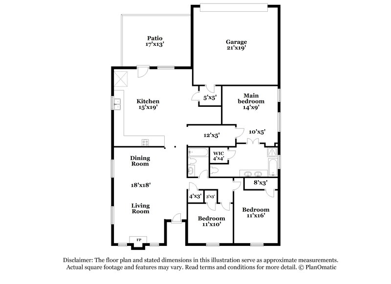 2,205/Mo, 3237 Windbrook Ct Denton, TX 76207 Floor Plan View