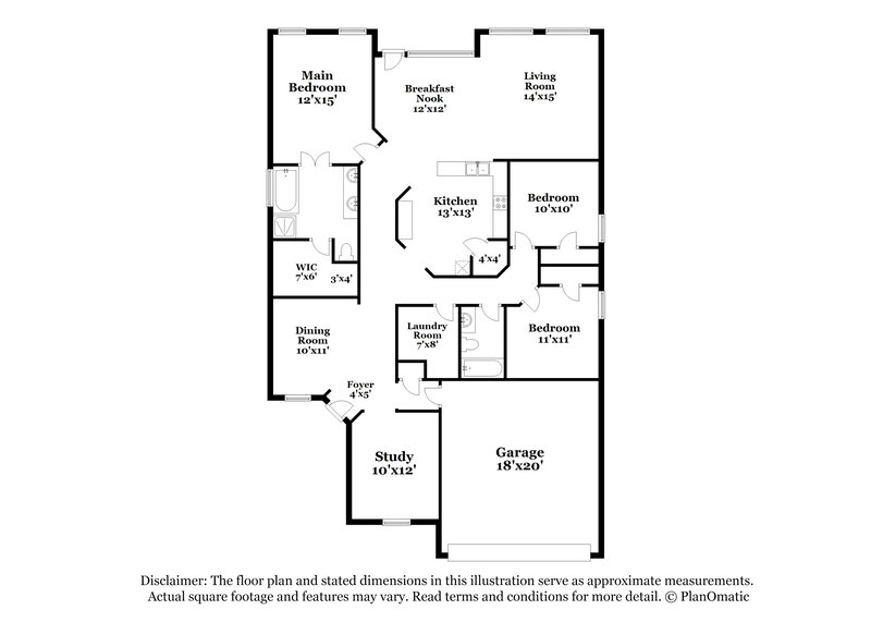 2,450/Mo, 4712 Elkhart Dr Crowley, TX 76036 Floor Plan View