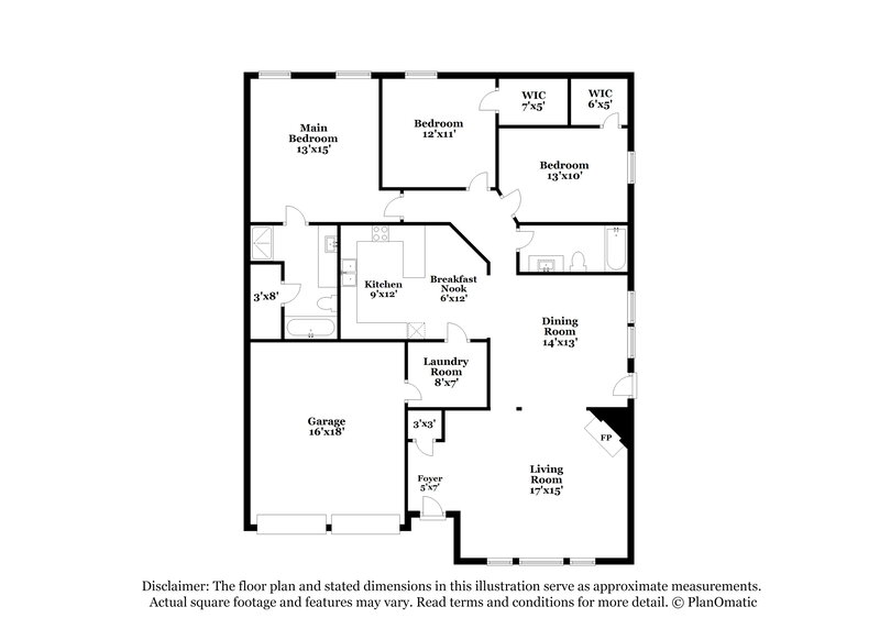 2,395/Mo, 415 Faircrest Dr Arlington, TX 76018 Floor Plan View