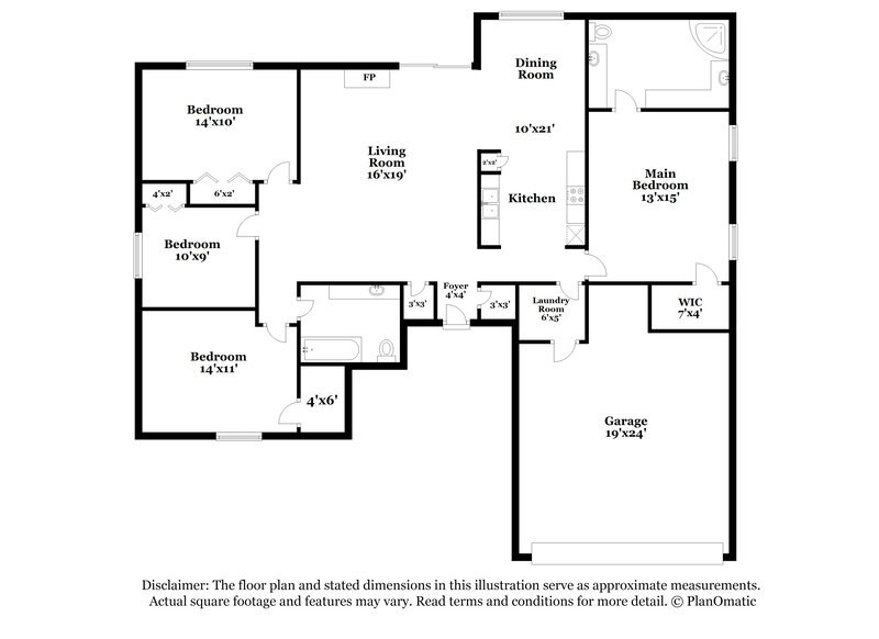 2,460/Mo, 2709 Sibley Dr Arlington, TX 76015 Floor Plan View