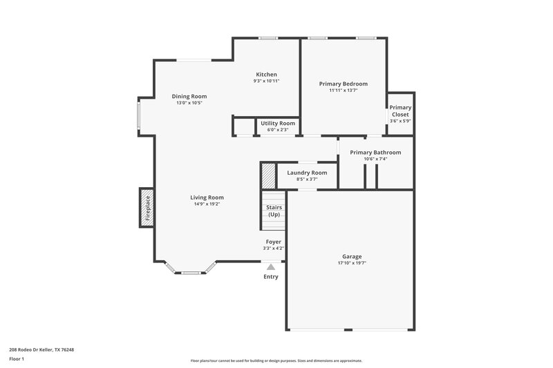 2,050/Mo, 208 Rodeo Dr Keller, TX 76248 Floor Plan View