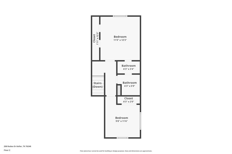 2,050/Mo, 208 Rodeo Dr Keller, TX 76248 Floor Plan View 2