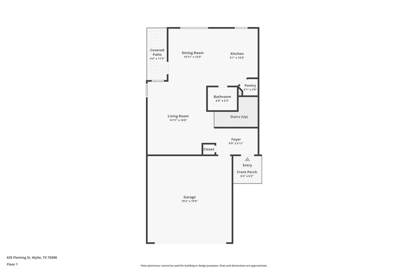 1,955/Mo, 635 Fleming St Wylie, TX 75098 Floor Plan View