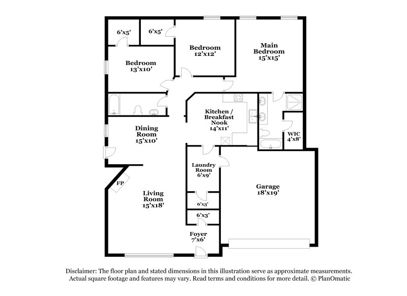 2,335/Mo, 7007 Rovato Dr Arlington, TX 76001 Floor Plan View