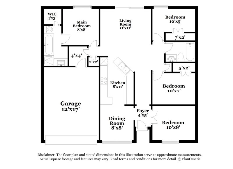 2,370/Mo, 109 Clark Dr Ferris, TX 75125 Floor Plan View