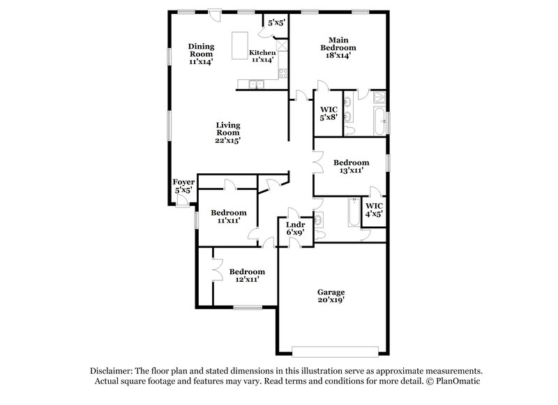 2,100/Mo, 413 Heritage Dr Crowley, TX 76036 Floor Plan View