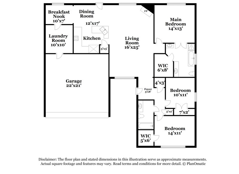 2,300/Mo, 7107 Harris Meadows Dr Arlington, TX 76002 Floor Plan View